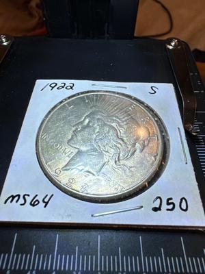 1922 S Peace Dollar MS64 US COIN SILVER 1012