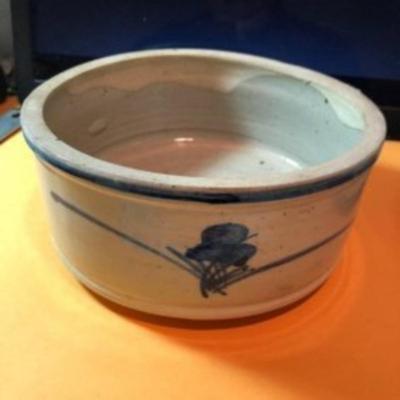 Antique Scarce Chinese Stoneware Large Incense Burner Bowl w/Cover 7.5"W x 3.35"Tall Preowned from an Estate as Pictured. 50