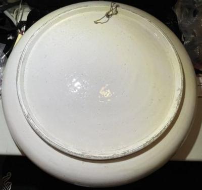 Early Turkish Heavy Stoneware 16" Charger Dish from 1800's or Earlier Preowned from an Estate as Pictured.