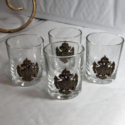 4-Vintage Russian Shot Glasses Made in France as Pictured.