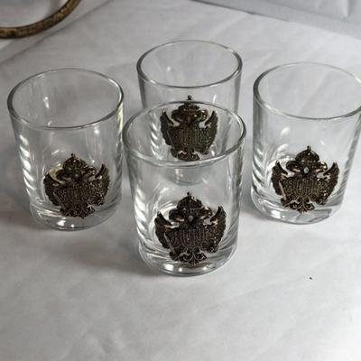 4-Vintage Russian Shot Glasses Made in France as Pictured.