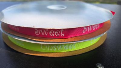 Craft ribbon spools sweet and unsweet