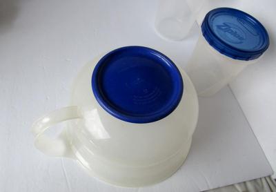 Tupperware Measuring Bowl and 2 Plastic Containers