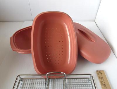 Nice Vintage Tupperware Steamer Cooking Tray, Utensil/Napkin Holder