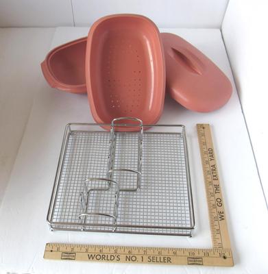 Nice Vintage Tupperware Steamer Cooking Tray, Utensil/Napkin Holder