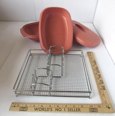 Nice Vintage Tupperware Steamer Cooking Tray, Utensil/Napkin Holder