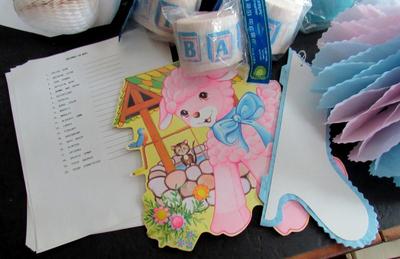 Lot of Older Baby Shower Decor