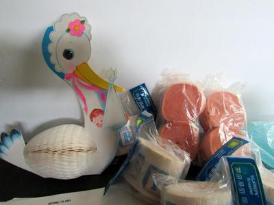 Lot of Older Baby Shower Decor