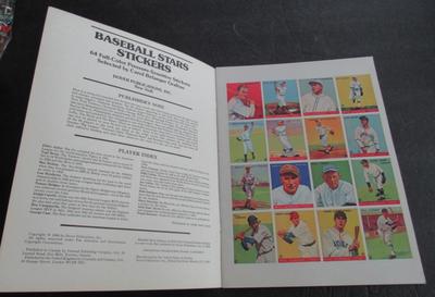 Older Baseball Stars Sticker Book, 1984