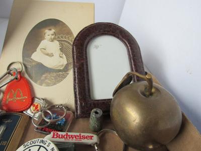 All Kinds of Junk Drawer Stuff, Photo, Metal, Brass Apple, More