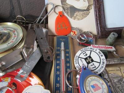 All Kinds of Junk Drawer Stuff, Photo, Metal, Brass Apple, More