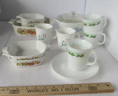 Lot of Corning and Corelle Dishes