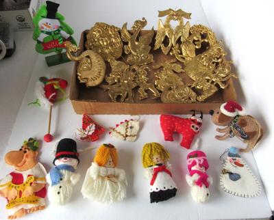Hallmark Felt Christmas Ornaments, Nice Plastic Ornaments, More