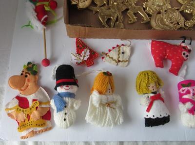 Hallmark Felt Christmas Ornaments, Nice Plastic Ornaments, More