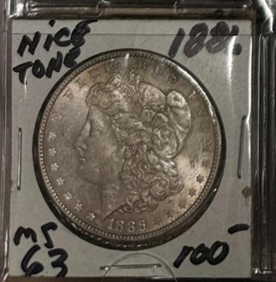 1886 MORGAN MS 63 nice tone