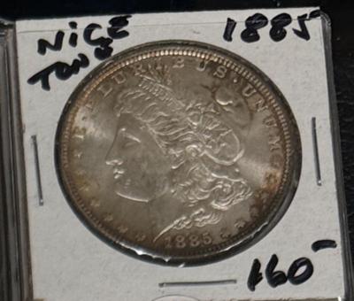 1885 MORGAN NICE TONE US COIN SILVER