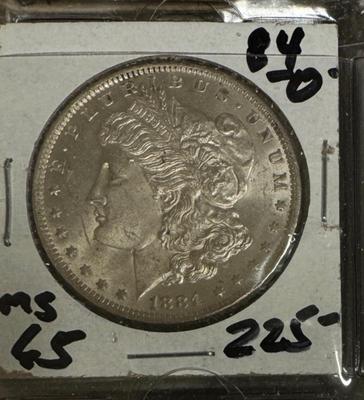 1884 O MORGAN MS 65