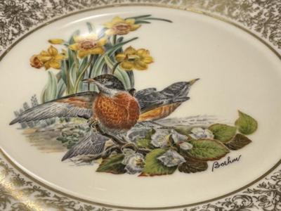 Vintage 1977 LENOX Boehm ROBIN Limited Edition BIRDS 10.5" Collector Plate in VG Condition.