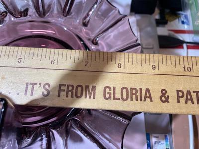 Vintage Deco Style Bohemian Amethyst Art Glass Beehive Basket in VG Preowned Condition.