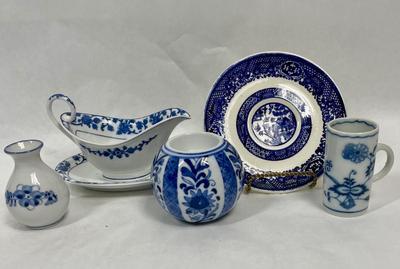 Blue & White Delft Danube Ceramic Lot