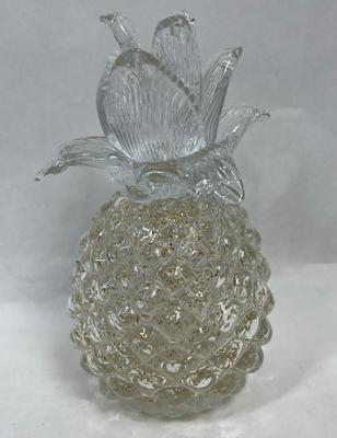 Pineapple Lot - Ceramic Candle Holder & Blown Glass figurine