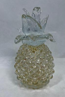 Pineapple Lot - Ceramic Candle Holder & Blown Glass figurine