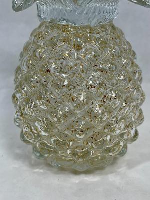 Pineapple Lot - Ceramic Candle Holder & Blown Glass figurine