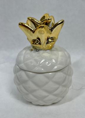 Pineapple Lot - Ceramic Candle Holder & Blown Glass figurine