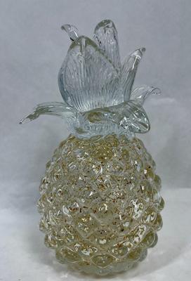 Pineapple Lot - Ceramic Candle Holder & Blown Glass figurine