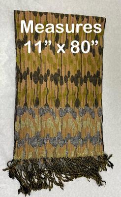 Long Rectangular Scarf Fall Colors