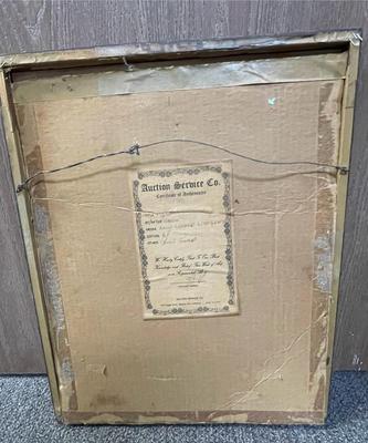 Artist Proof Framed Sketch of Basset Hound Puppy sitting in amongst daisies signed Tobion