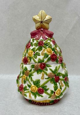 Royal Albert Tree Treat / Cookie Jar Seasons Of Color Christmas 2002 -Holidays
