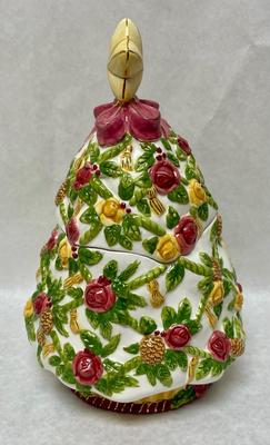 Royal Albert Tree Treat / Cookie Jar Seasons Of Color Christmas 2002 -Holidays