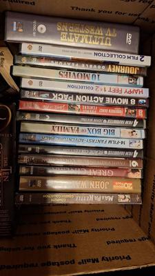 Box of DVDs