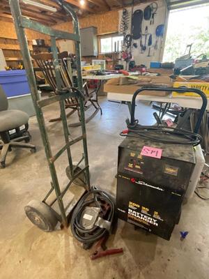 S74-Dollie, battery charger and jumper cables