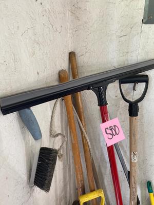 S80-brooms, various shovels, scraper, squeegee, etc.