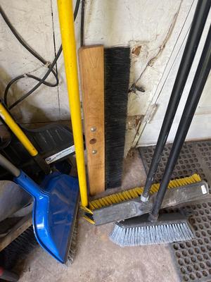 S80-brooms, various shovels, scraper, squeegee, etc.