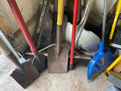 S80-brooms, various shovels, scraper, squeegee, etc.