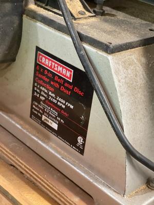 S105- Craftsman 6 x 9“ belt and disc sander