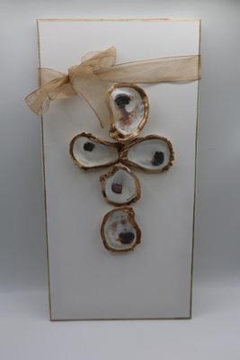 Oyster Cross on Canvas & Wood - New
