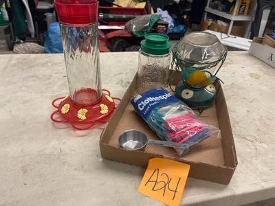 A24-clothes pins, birdfeeders, etc.
