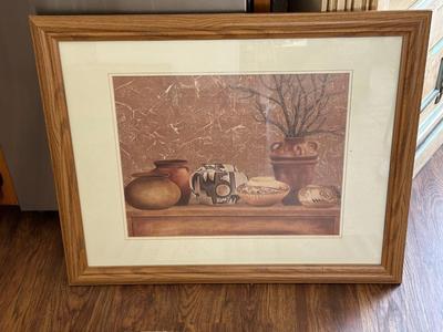 SW FRAMED PICTURE AND TABLE RUNNER