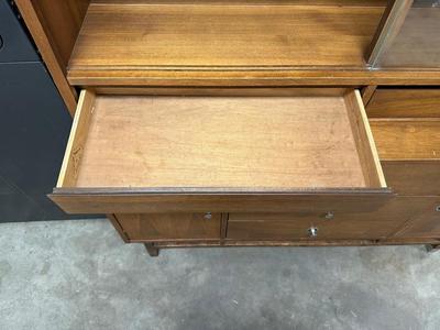 DISPLAY CABINET W/3 DRAWERS AND 2 CUPBOARDS