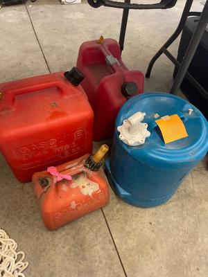 Z61-three gas cans and one water jug