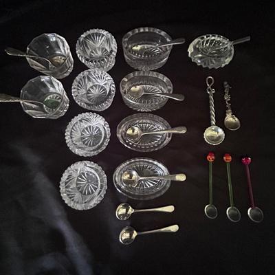 Collection of Salt Cellars and Spoons (LR-BB)