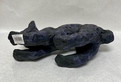 Black Cat Paper Mache Statue Figure Halloween Decor