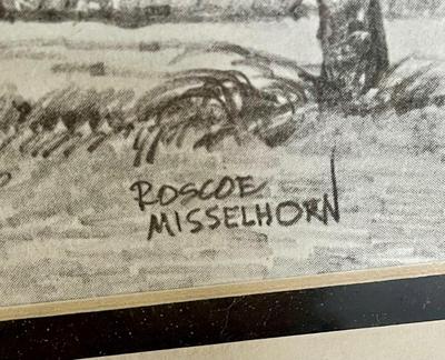 Framed Art, Covered Bridge over Mary’s River - by Roscoe Misselhorn