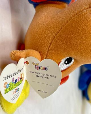 Lot of (3) TY Beanie Nickelodeon Backyardigans plush toys - Tyrone the Moose, Unique, Pablo