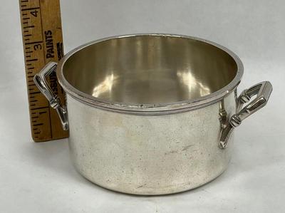 Cunard White Star Cruise Line Soufflé Pot with handles Elkington Silver-plate