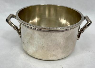 Cunard White Star Cruise Line Soufflé Pot with handles Elkington Silver-plate